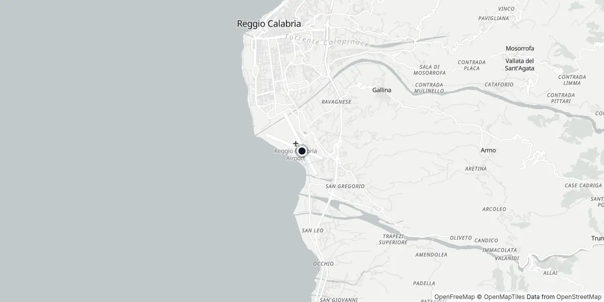 Mappa dell'Aeroporto di Reggio Calabria