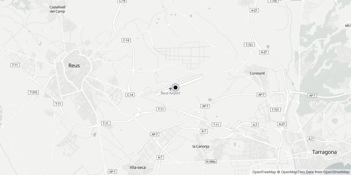 Mappa dell'Aeroporto di Reus