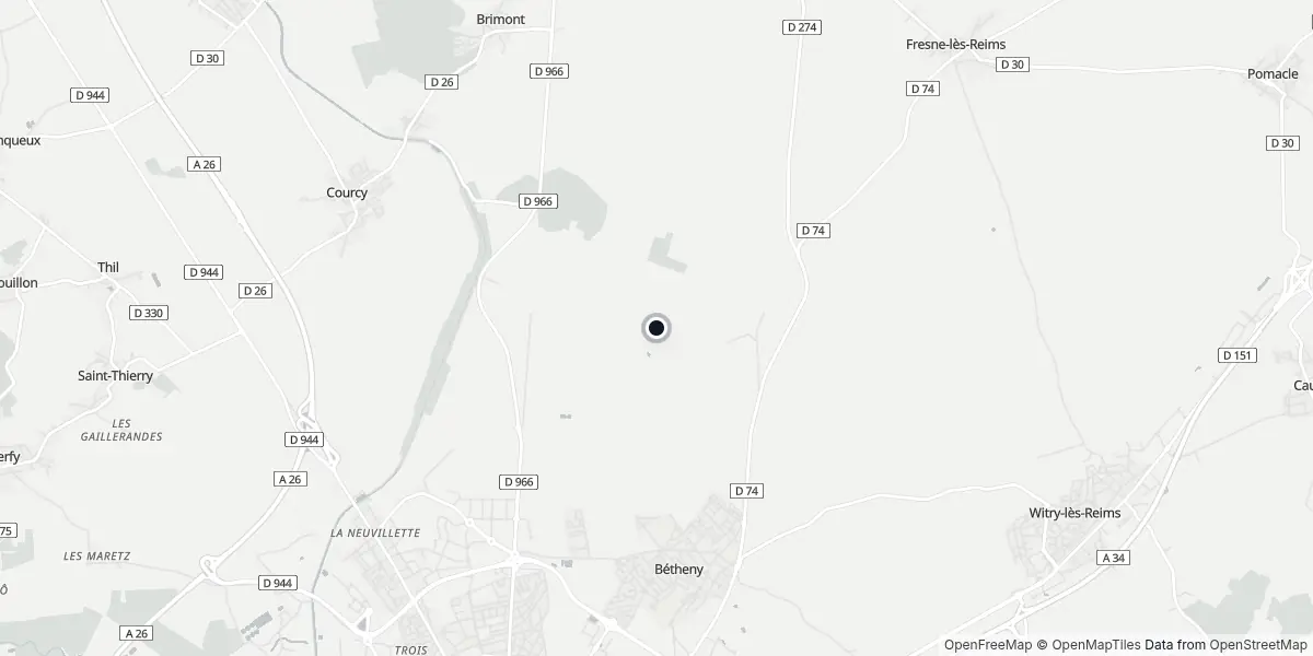 Mappa dell'Aeroporto di Reims - Champagne