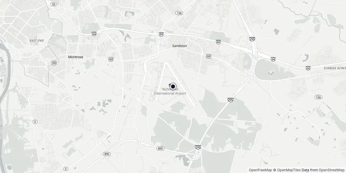Mapa do Aeroporto de Richmond