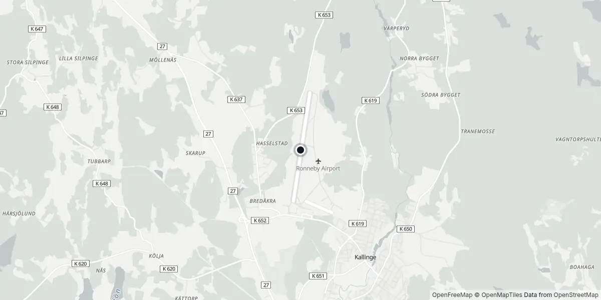 Mappa dell'Aeroporto di Ronneby