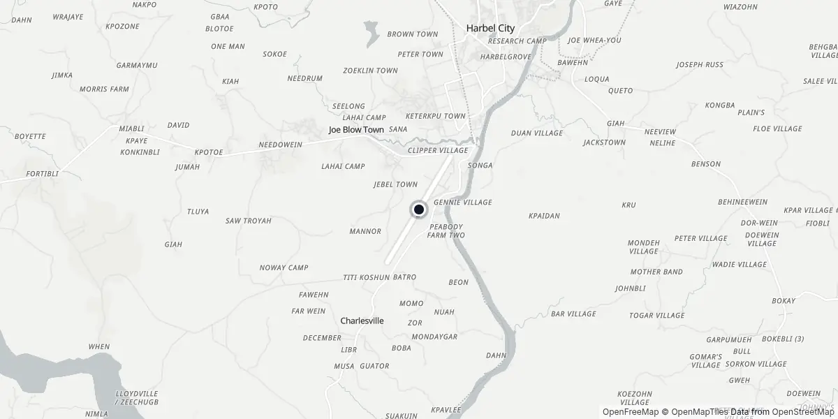 Mapa do Aeroporto de Monróvia - Roberts