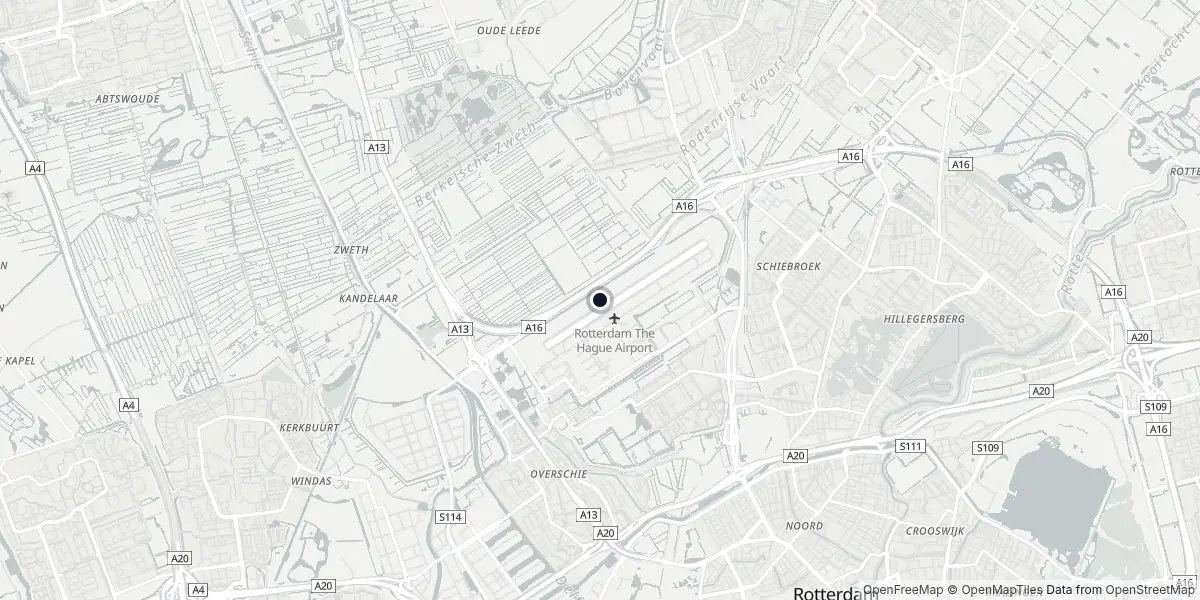 Mapa do Aeroporto de Roterdão