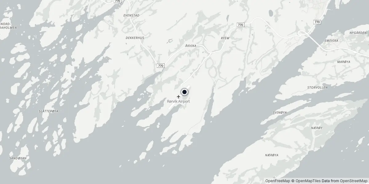 Mapa do Aeroporto de Rørvik - Ryum