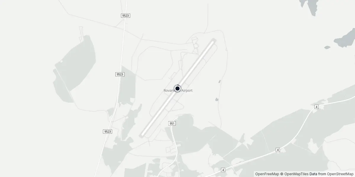 Mapa do Aeroporto de Rovaniemi