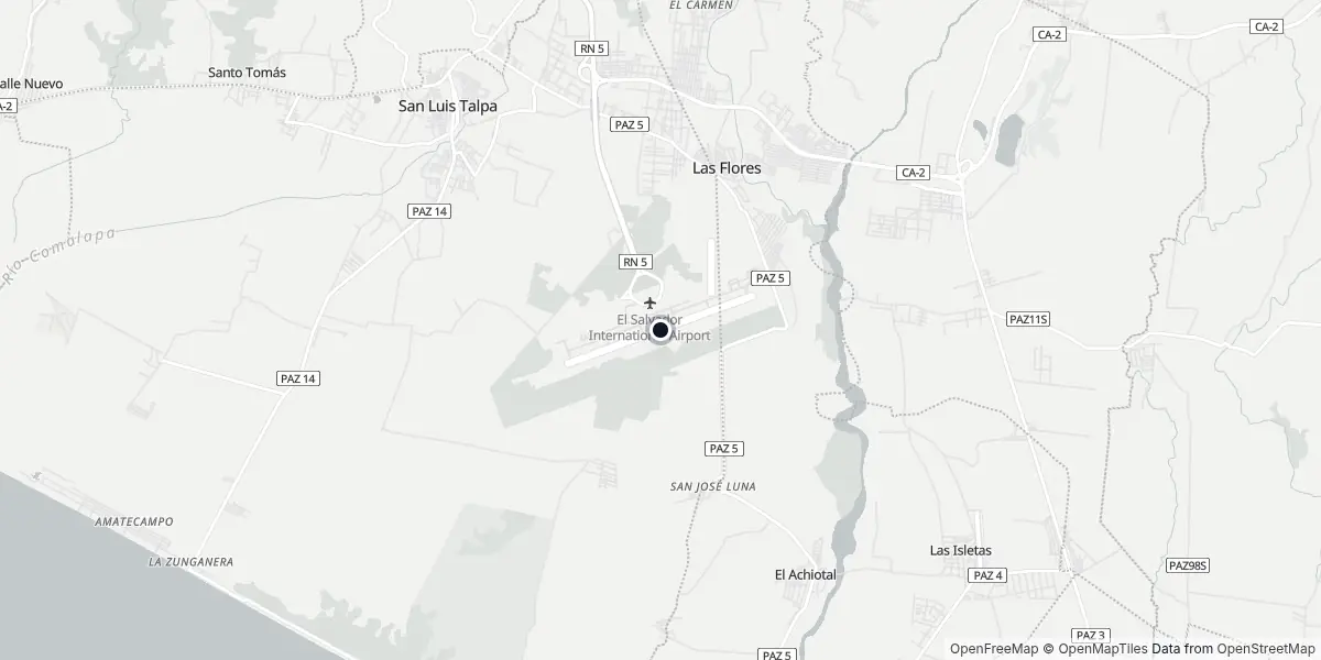 Mapa do Aeroporto de El Salvador