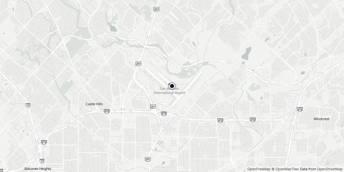 Mapa do Aeroporto de San Antonio