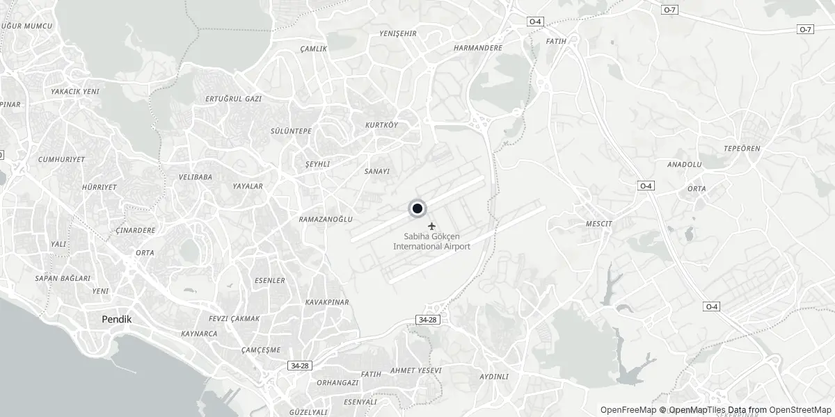 Mappa dell'Aeroporto di Istanbul - Sabiha Gökçen