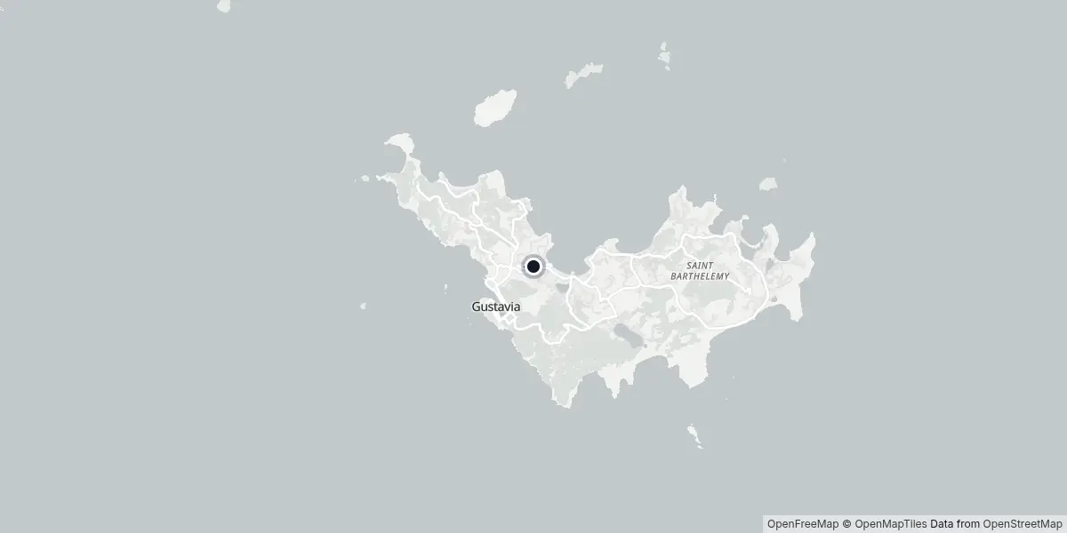 Mappa dell'Aeroporto di Gustavia - Gustaf III