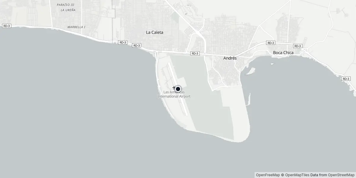 Mapa do Aeroporto de São Domingos - Las Américas