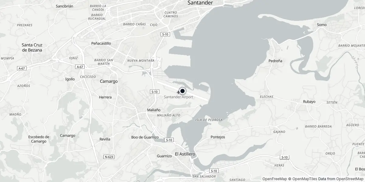 Mappa dell'Aeroporto di Santander
