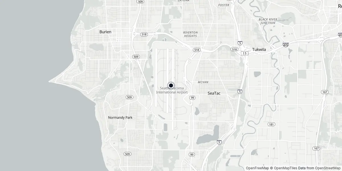 Mappa dell'Aeroporto di Seattle - Tacoma
