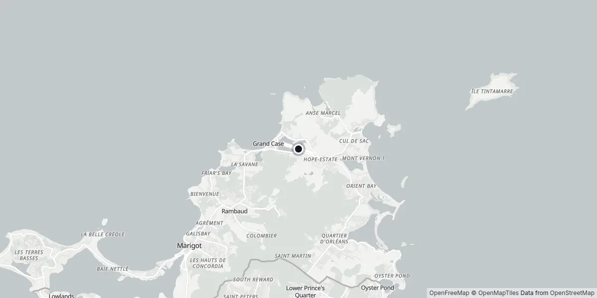 Mapa do Aeroporto de Grand Case - L'Espérance