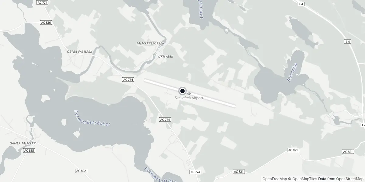 Mappa dell'Aeroporto di Skellefteå