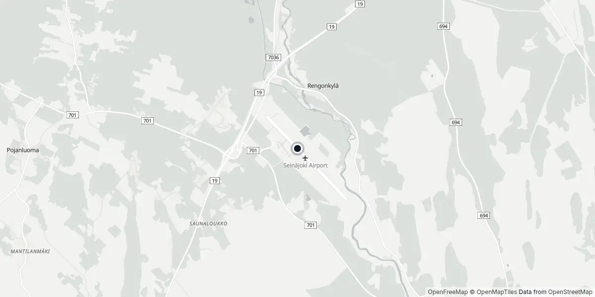 Mapa do Aeroporto de Seinäjoki