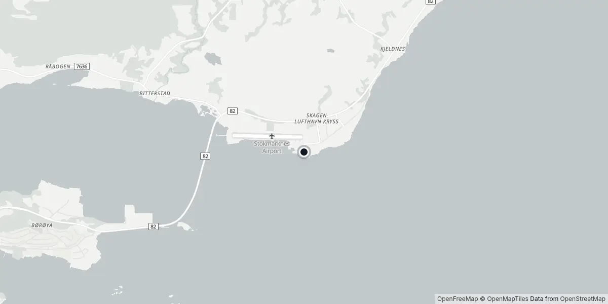 Mapa do Aeroporto de Stokmarknes - Skagen