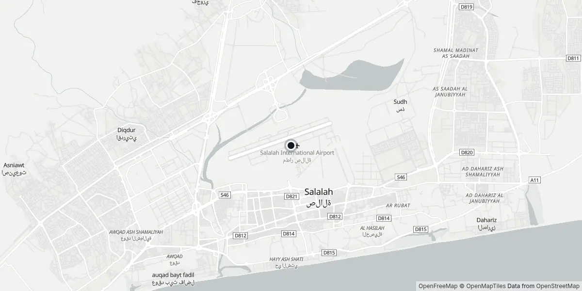 Mapa do Aeroporto de Salalá