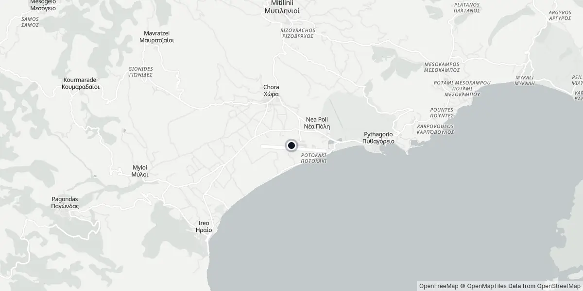 Mappa dell'Aeroporto di Samos