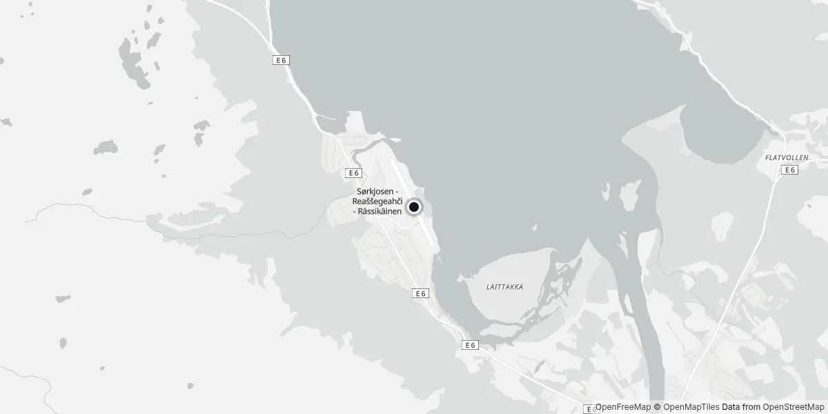 Mapa do Aeroporto de Sørkjosen