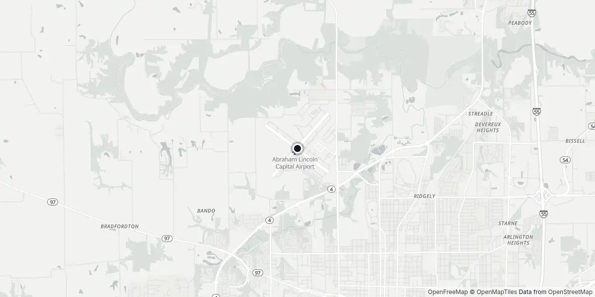 Mappa dell'Aeroporto di Springfield - Abraham Lincoln