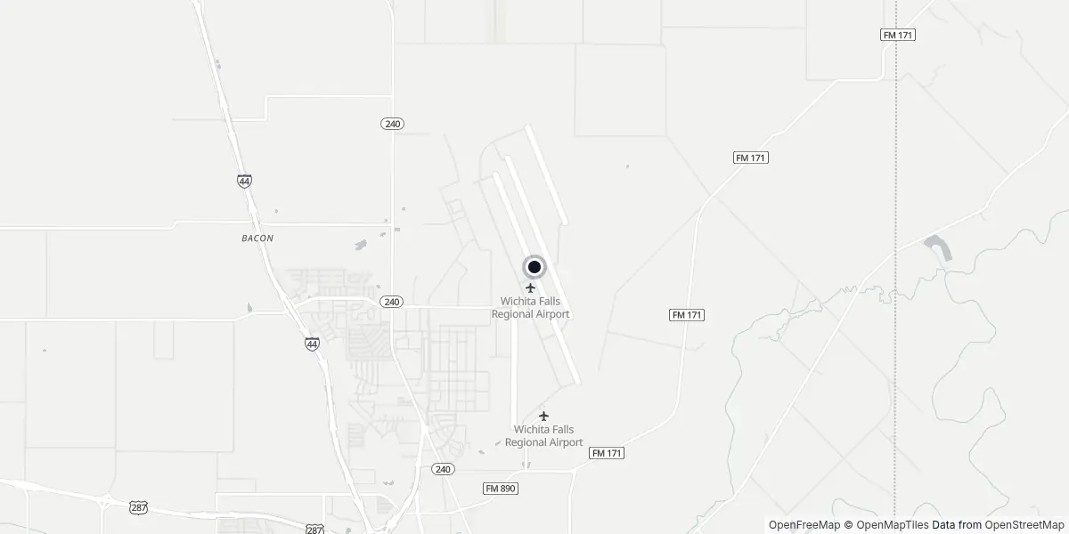 Mappa dell'Aeroporto di Wichita Falls - Sheppard Air Force Base
