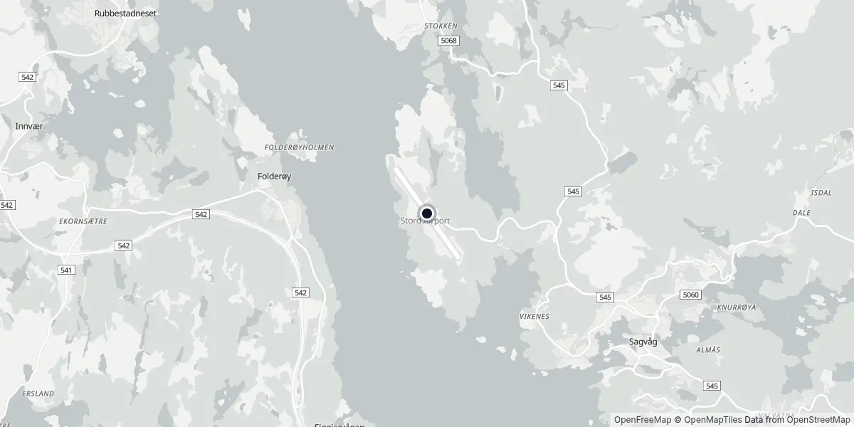 Mapa do Aeroporto de Stord - Leirvik