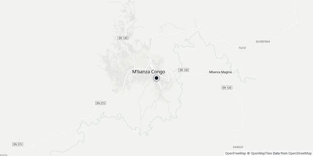 Kaart van Luchthaven Mbanza Congo