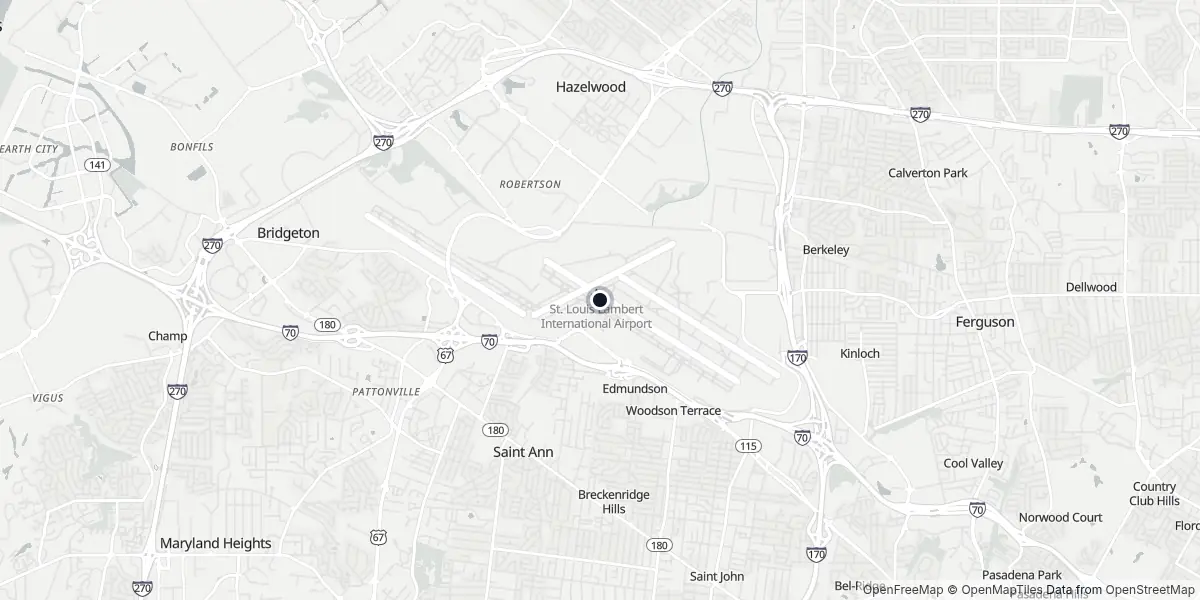 Mappa dell'Aeroporto di Saint Louis - Lambert