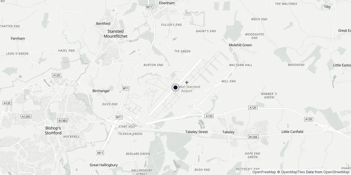 Mappa dell'Aeroporto di Londra - Stansted