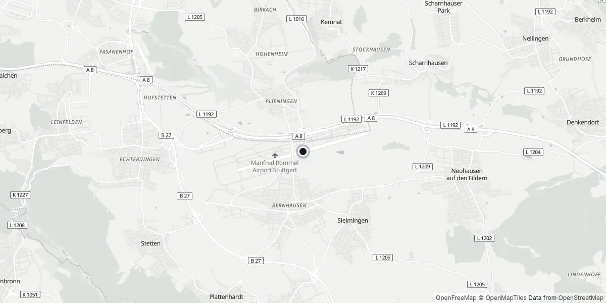 Mappa dell'Aeroporto di Stuttgart