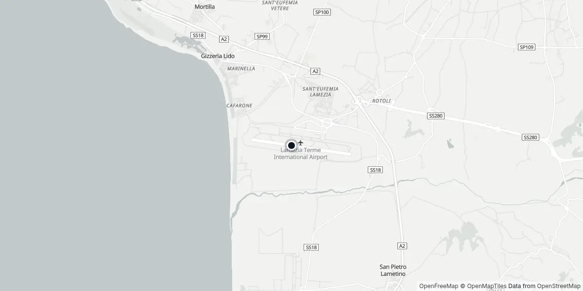 Mappa dell'Aeroporto di Lamezia Terme