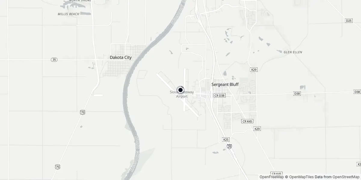 Mappa dell'Aeroporto di Sioux City - Bud Day Field