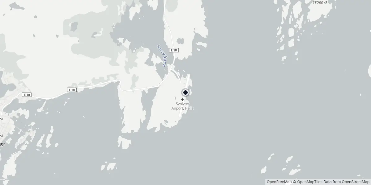 Mappa dell'Aeroporto di Svolvær - Helle