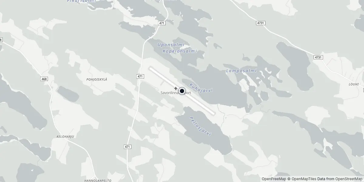 Mappa dell'Aeroporto di Savonlinna