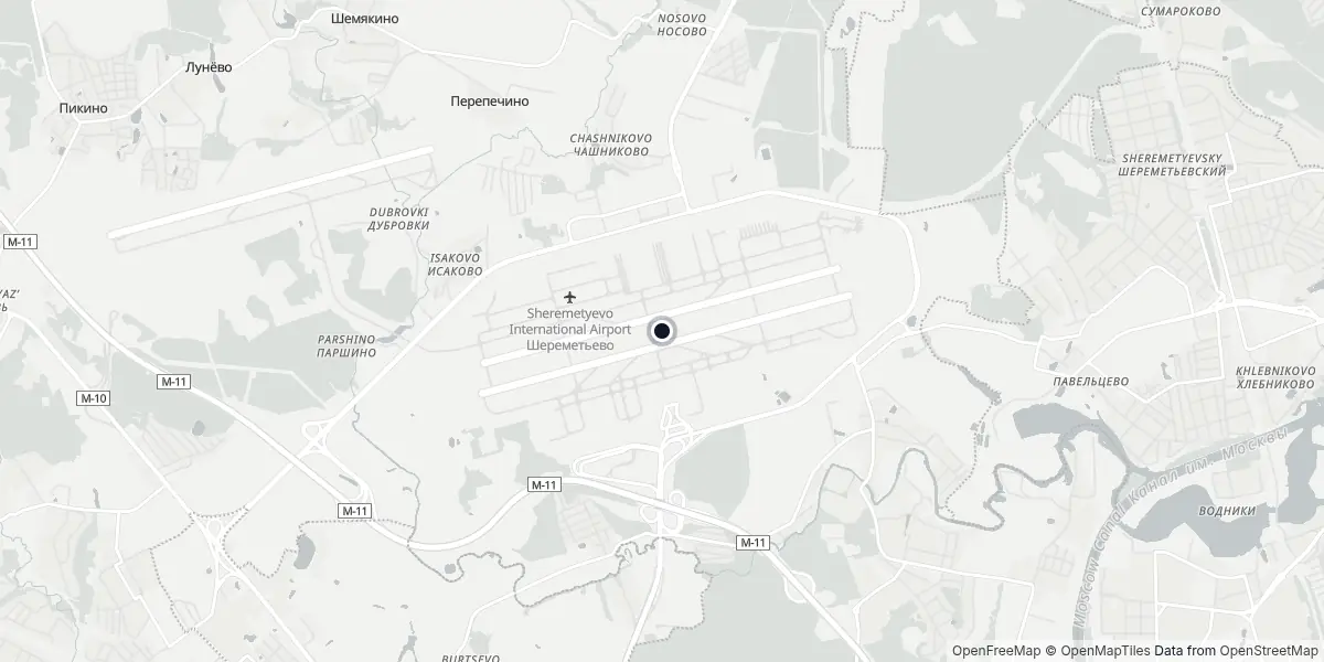 Mappa dell'Aeroporto di Mosca - Sheremetyevo