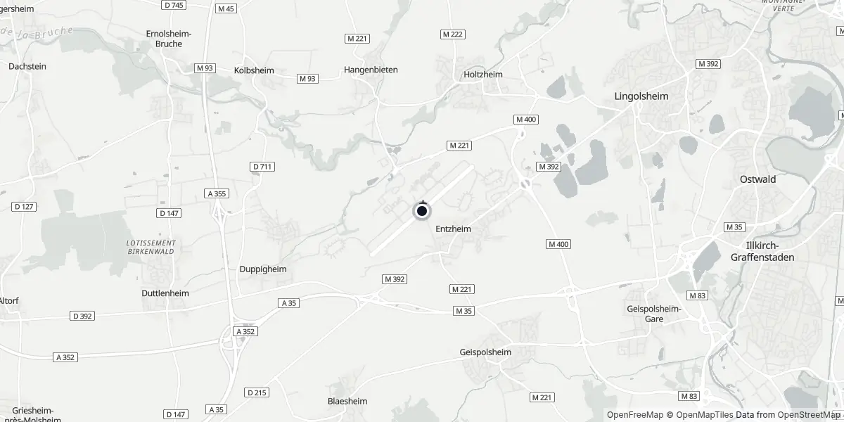 Mappa dell'Aeroporto di Strasburgo