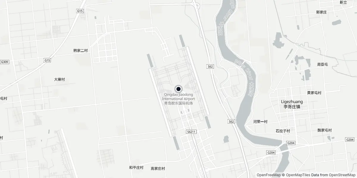 Mapa do Aeroporto de Qingdao - Jiaodong