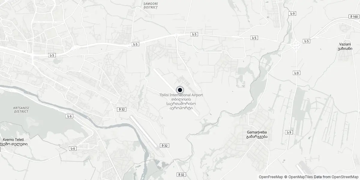 Mappa dell'Aeroporto di Tbilisi