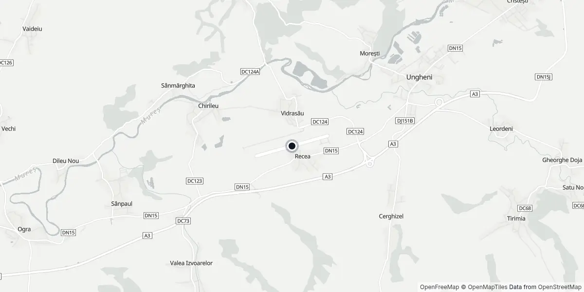 Mapa do Aeroporto de Târgu Mureş - Transilvânia