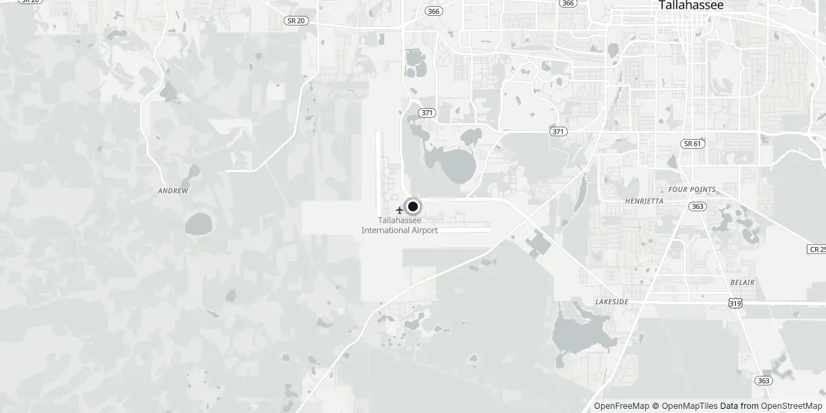 Mappa dell'Aeroporto di Tallahassee