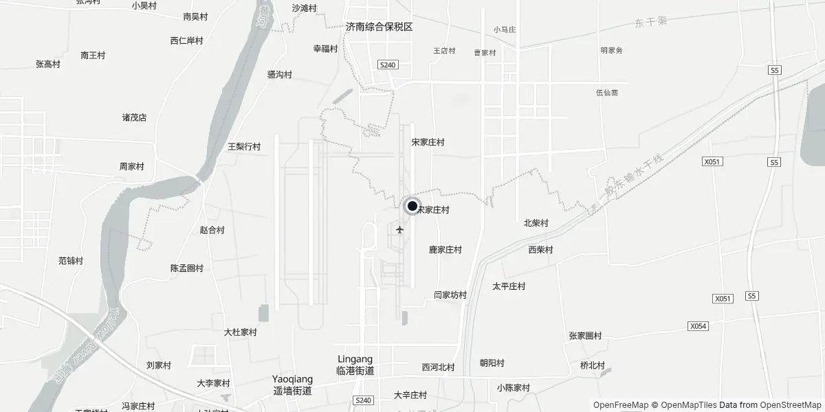 Mappa dell'Aeroporto di Jinan - Yaoqiang