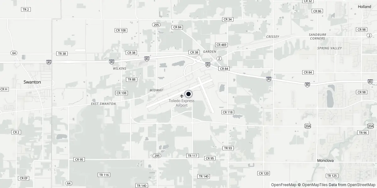 Mapa do Aeroporto de Toledo - Express