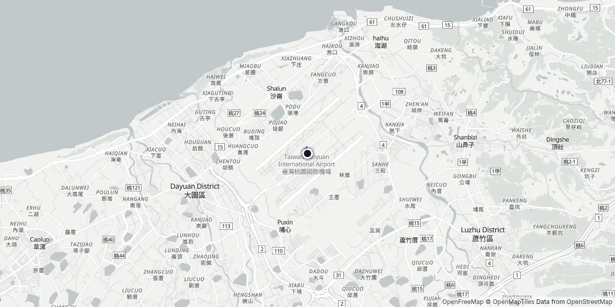 Mappa dell'Aeroporto di Taipei - Taoyuan