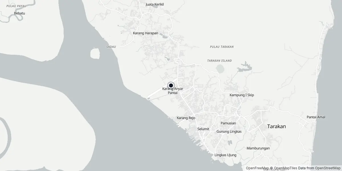 Mapa do Aeroporto de Tarakan - Juwata