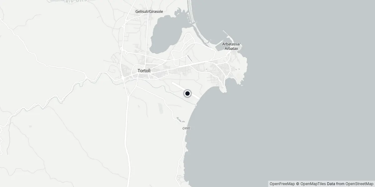 Mappa dell'Aeroporto di Arbatax - Tortolì