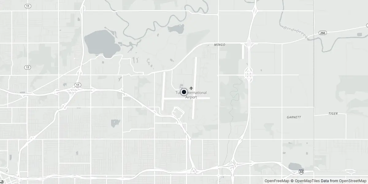 Mappa dell'Aeroporto di Tulsa