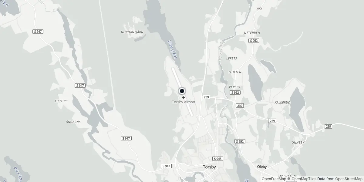 Mappa dell'Aeroporto di Torsby