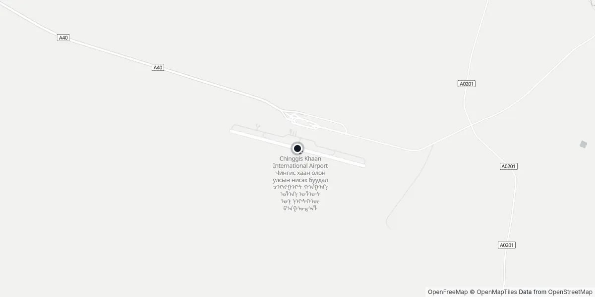 Mappa dell'Aeroporto di Ulan Bator - Gengis Khan