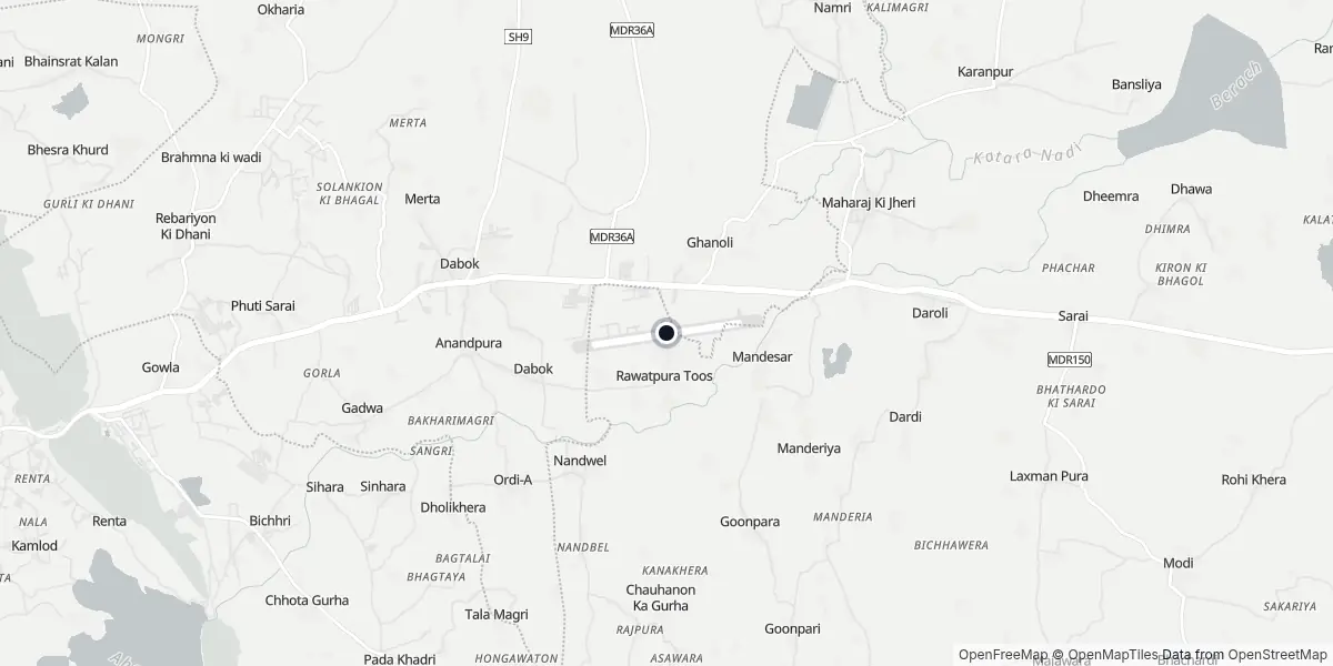 Mappa dell'Aeroporto di Udaipur - Maharana Pratap