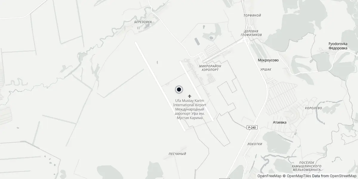Mappa dell'Aeroporto di Ufa